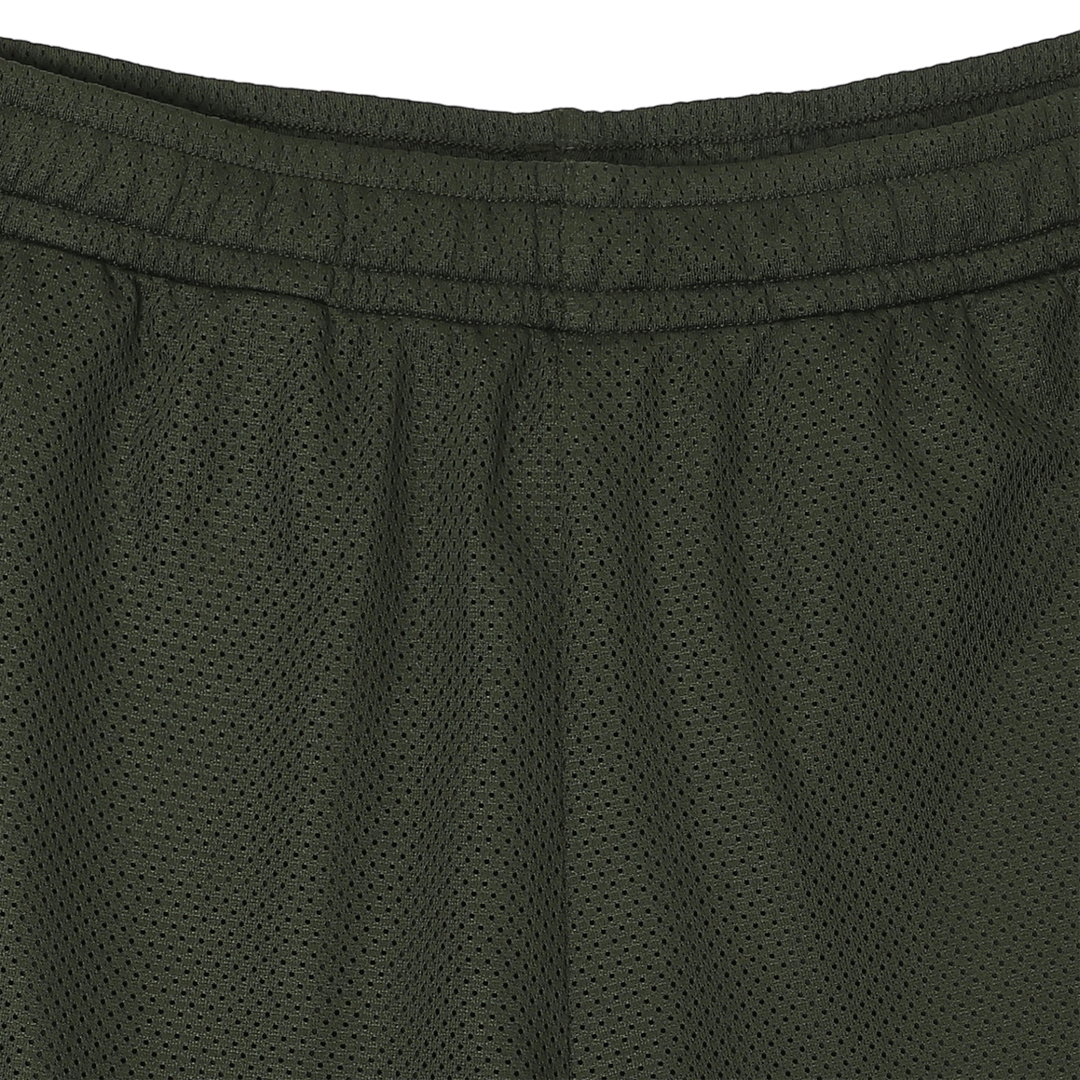 Mesh Short 5.5" Military Green close up elastic waistband