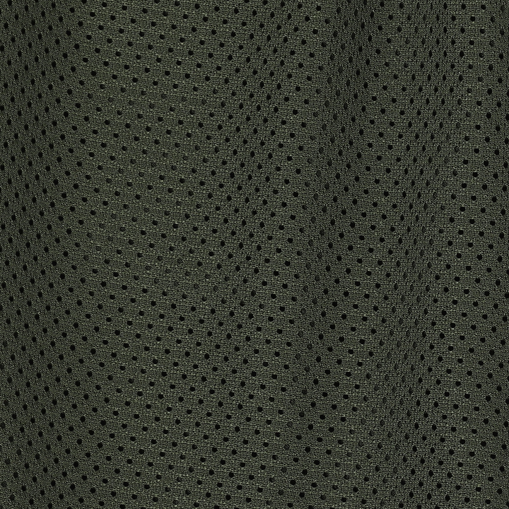 Mesh Short 5.5" Military Green close up mesh fabric