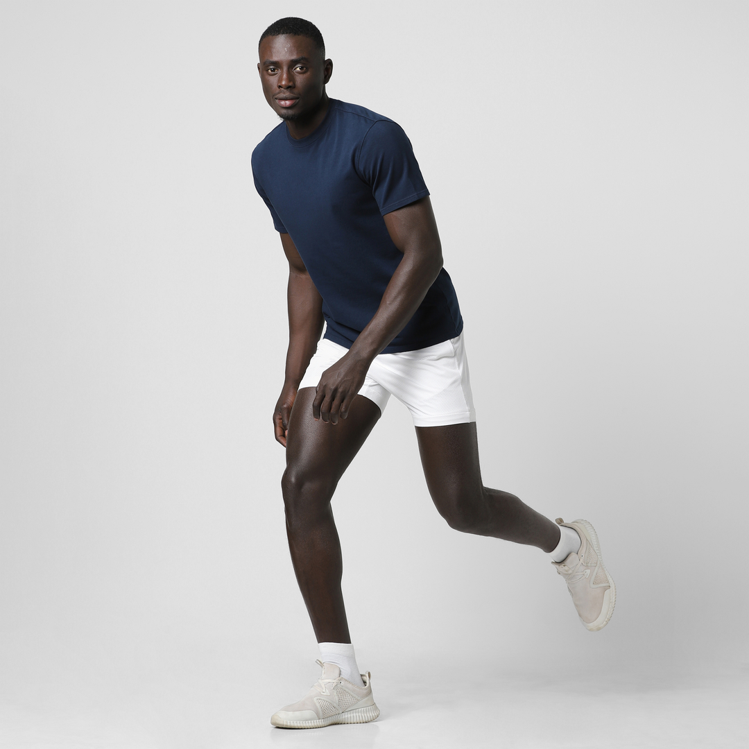 Mesh Short on model in white