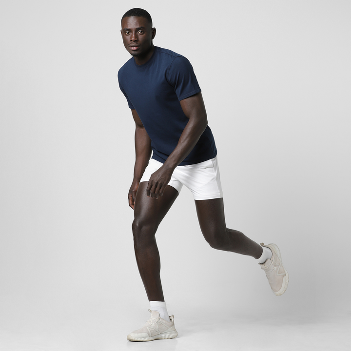 Mesh Short on model in white