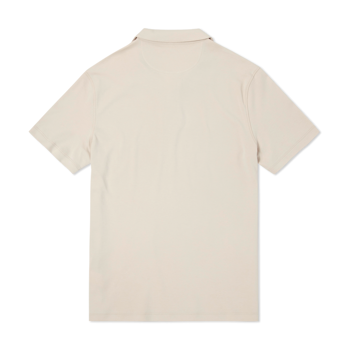 Midweight Supima Polo Bone back flat
