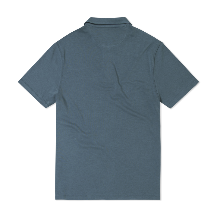 Midweight Supima Polo back flat
