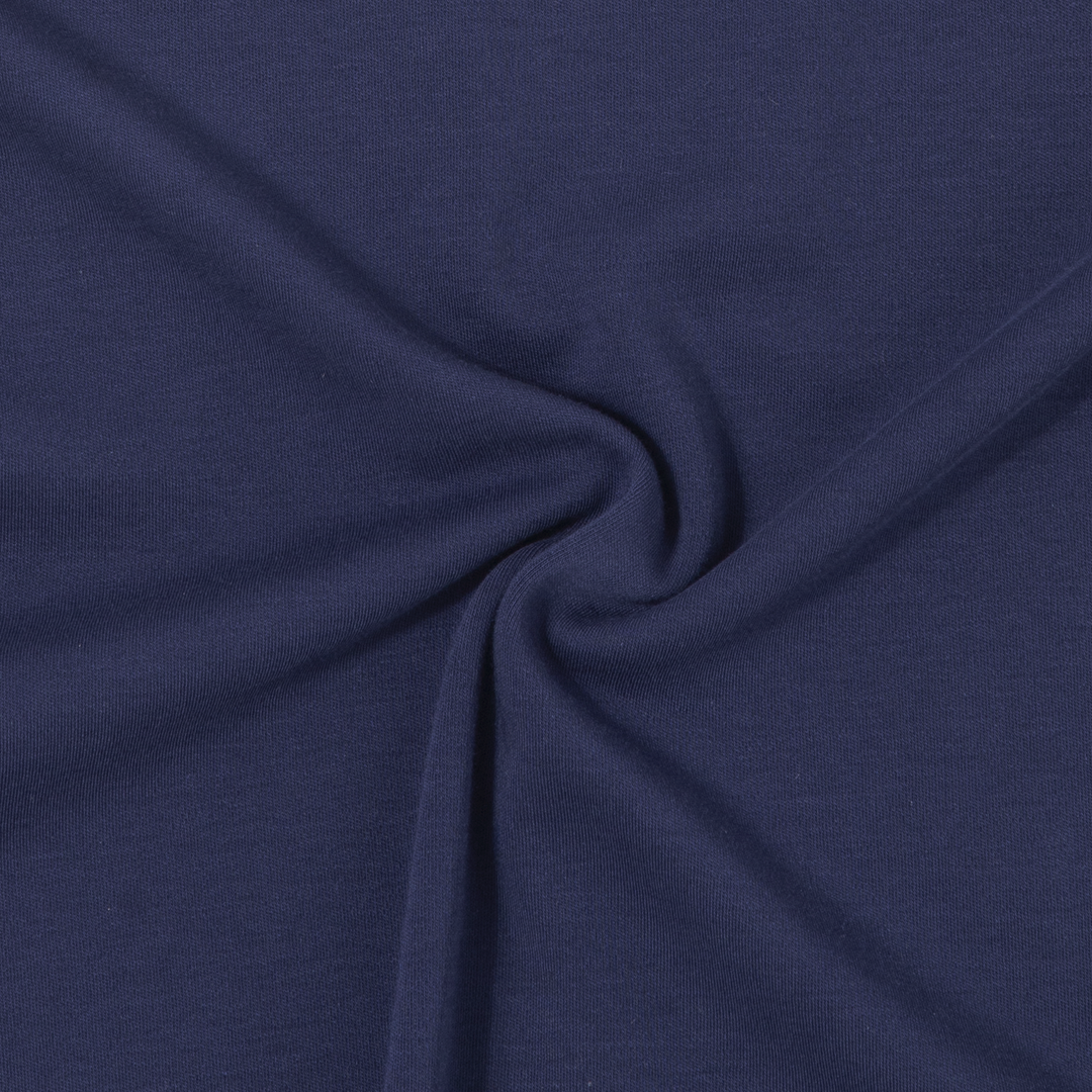 Midweight Supima Polo Navy fabric detail