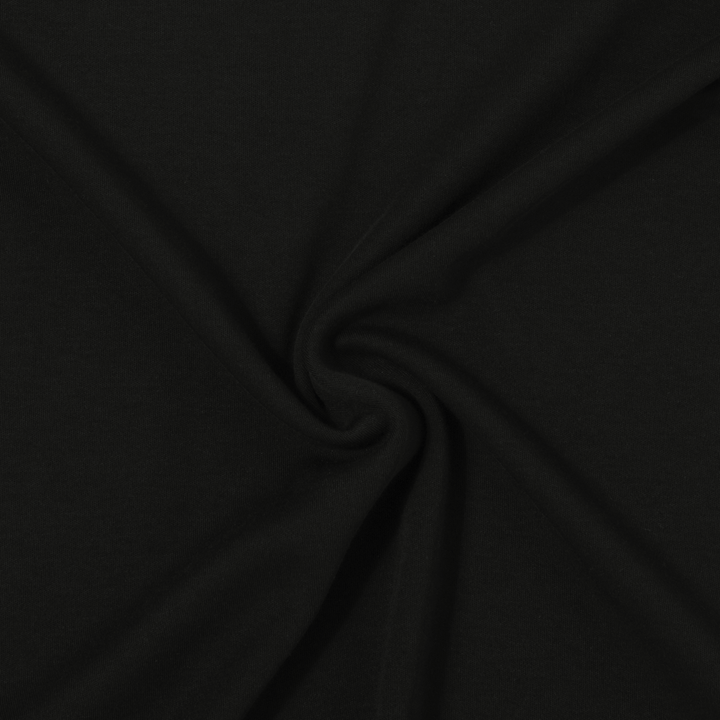 Midweight Supima Tee Black fabric detail