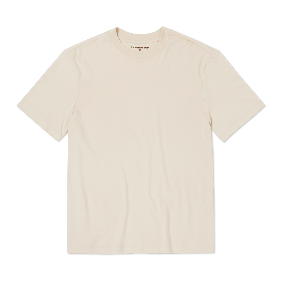 Midweight Supima Tee Bone flat front