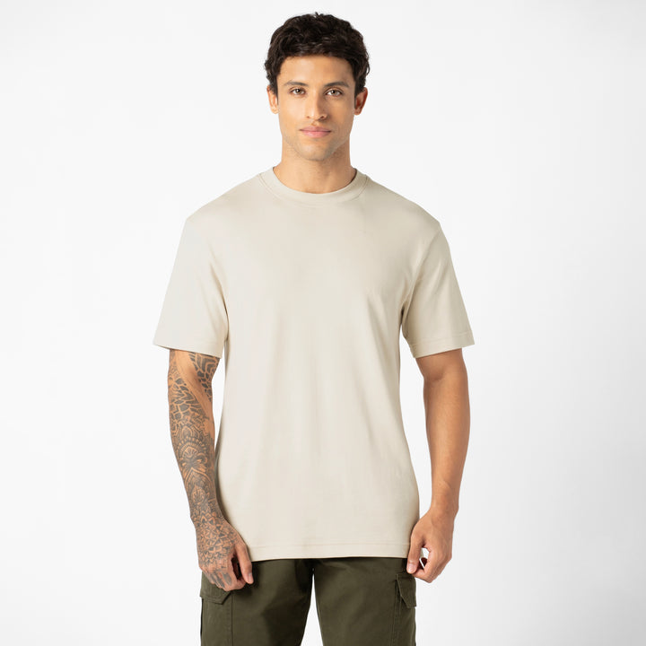 Midweight Supima Tee Bone front on model
