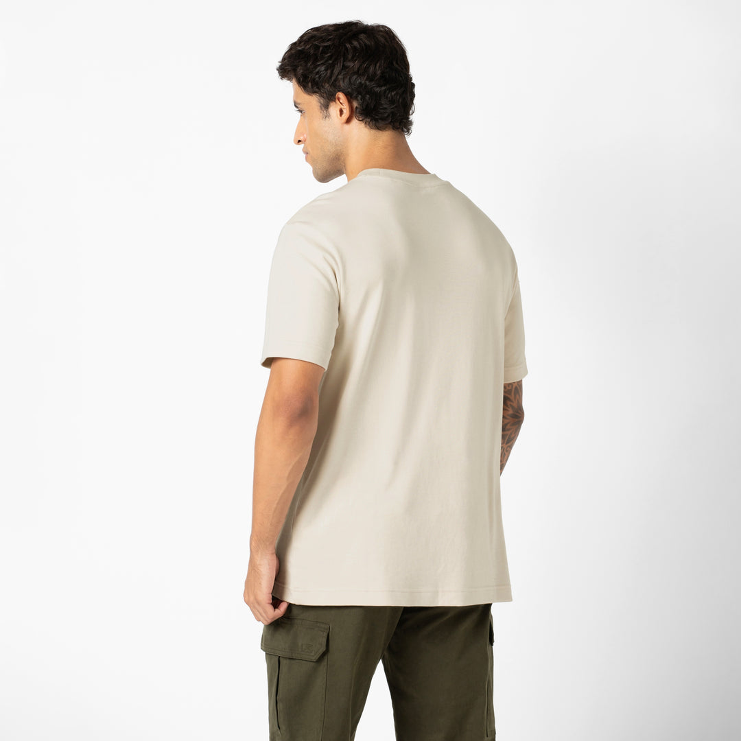 Midweight Supima Tee Bone back on model