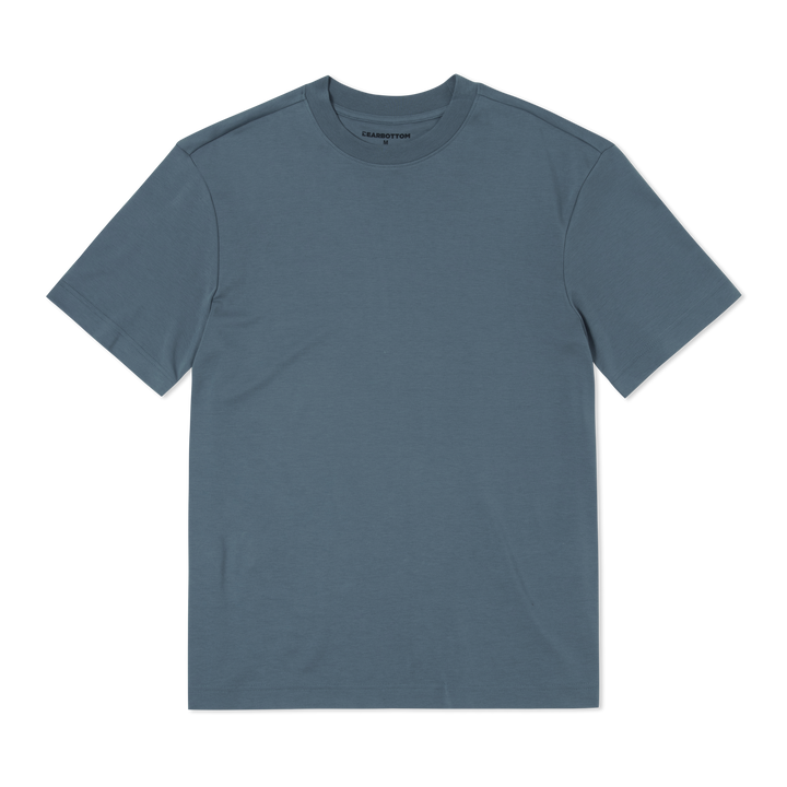 Midweight Supima Tee Denim flat front