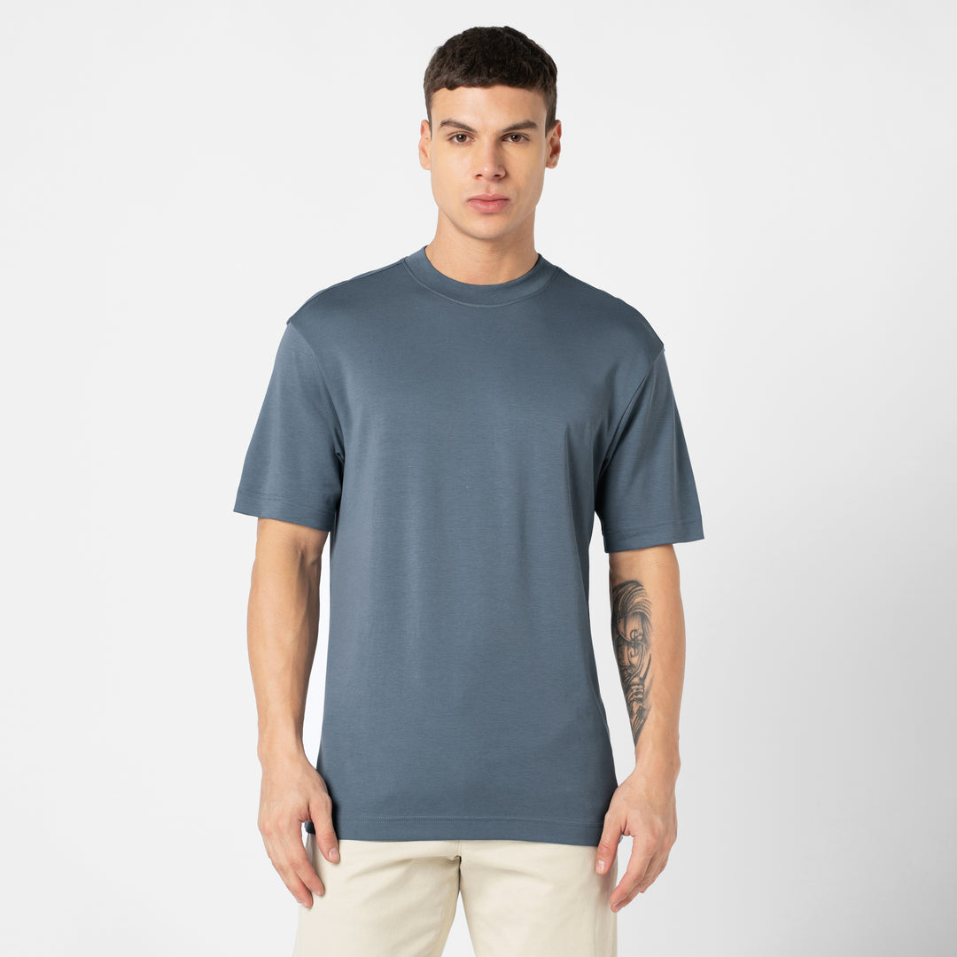 Midweight Supima Tee Denim on model front