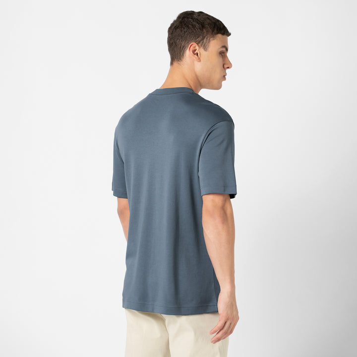 Midweight Supima Tee Denim back on model