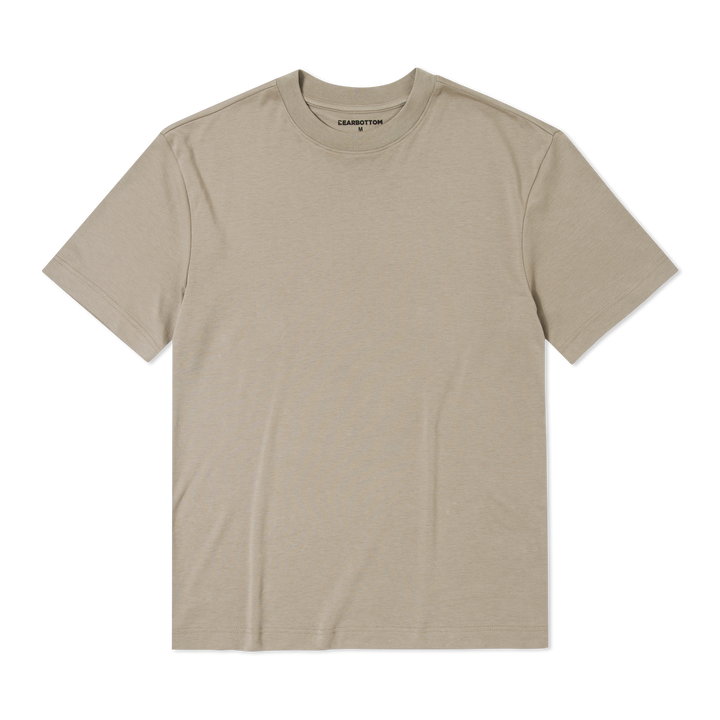Midweight Supima Tee Fossil front flat