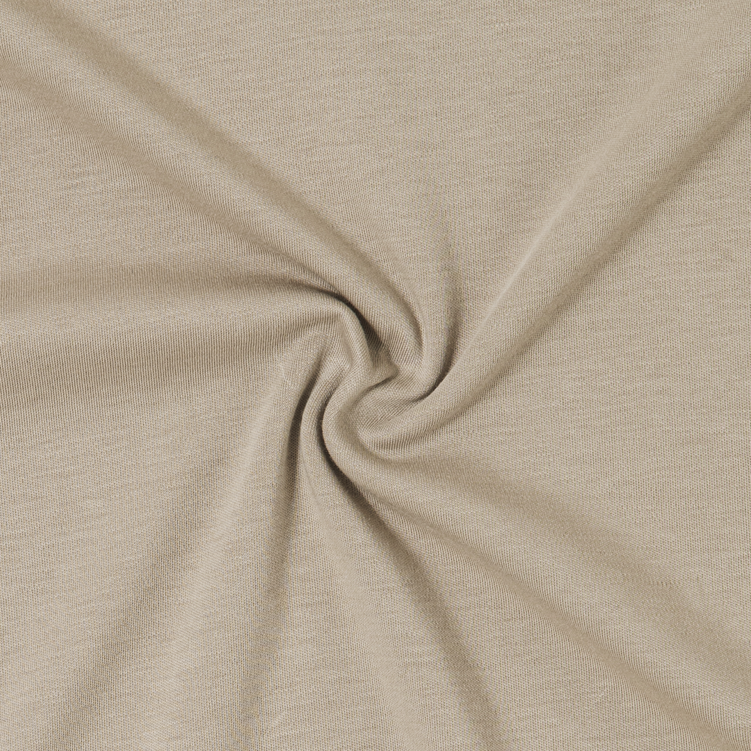 Midweight Supima Tee Fossil fabric detail