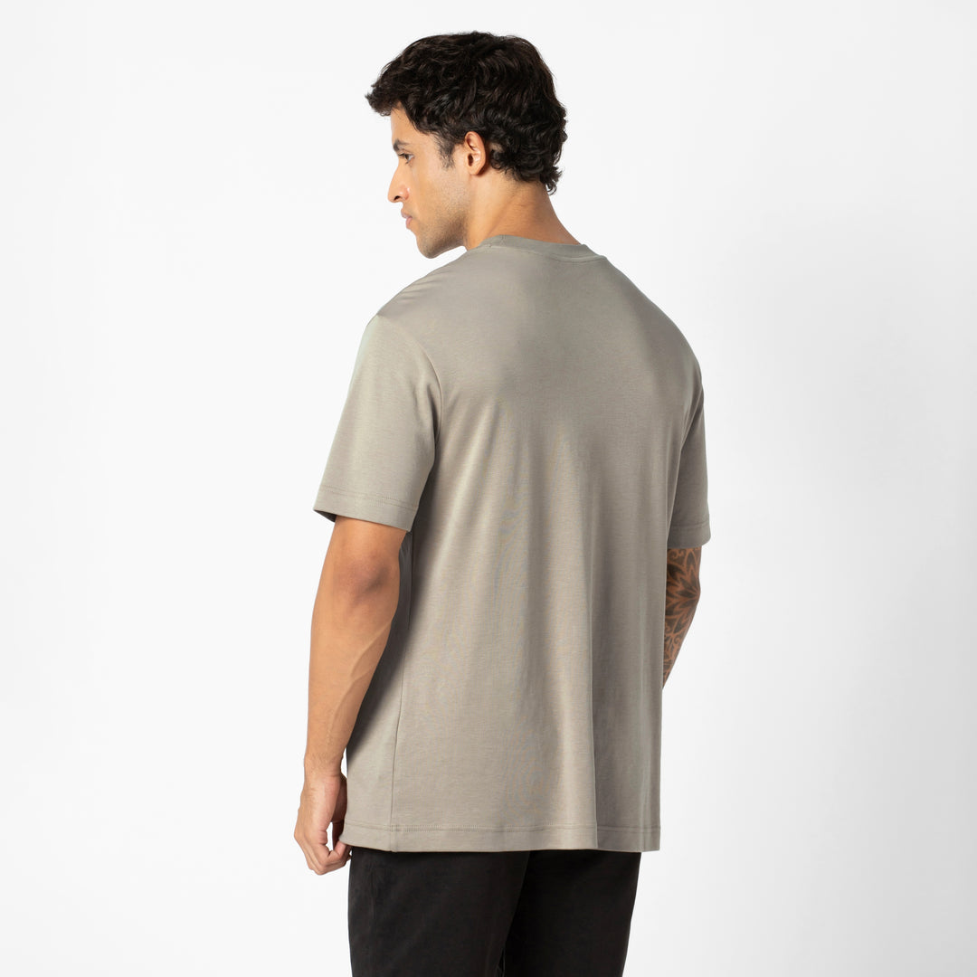 Midweight Supima Tee Fossil back on model