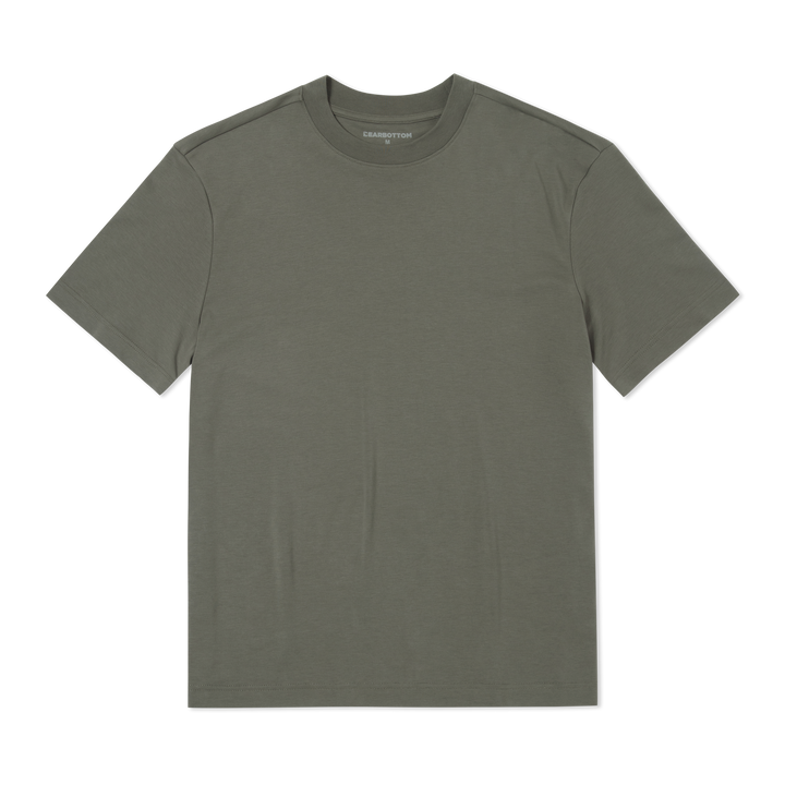 Midweight Supima Tee Graphite flat front
