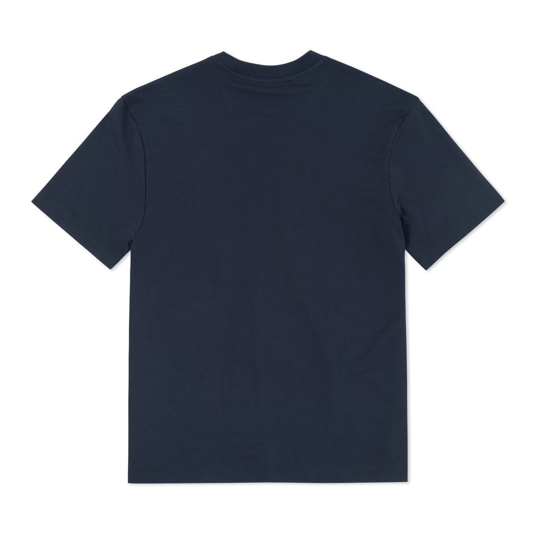 Midweight Supima Tee Navy back flat