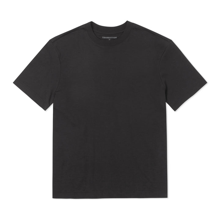 Midweight Supima Tee Black front flat