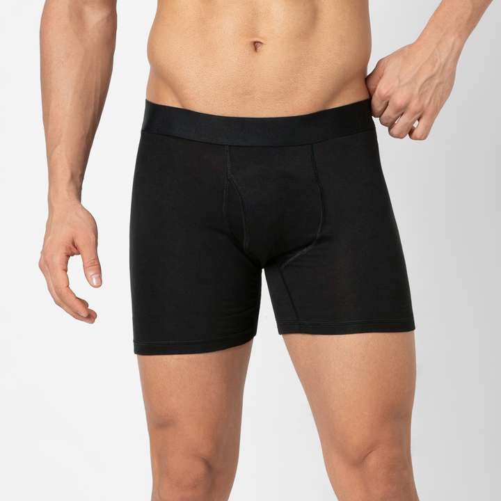 Modal Boxer Brief Black front on model