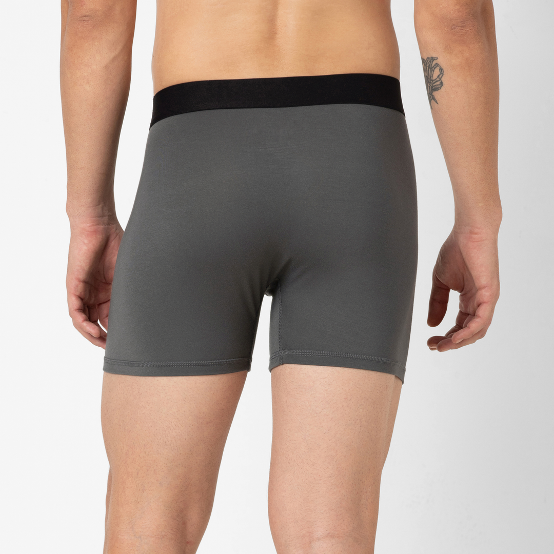 Modal Boxer Brief Coal back on model