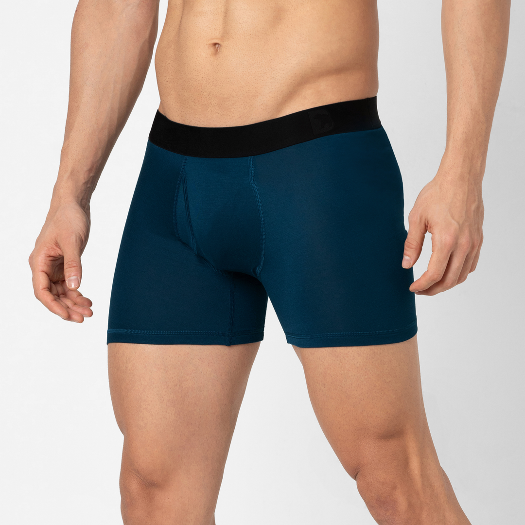 Modal Boxer Brief Ocean side on model