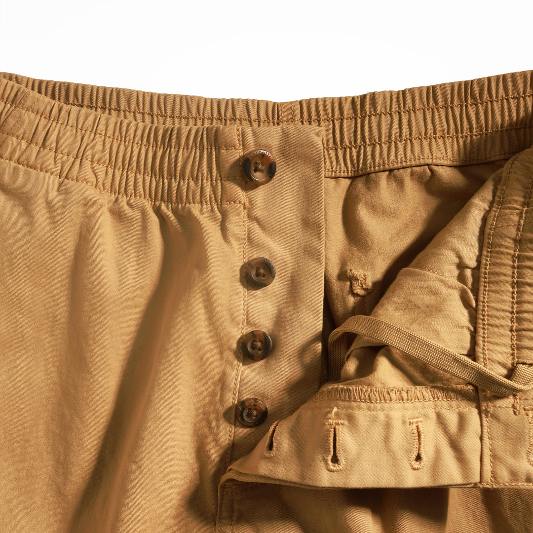 Stretch Utility Pant Natural button detail