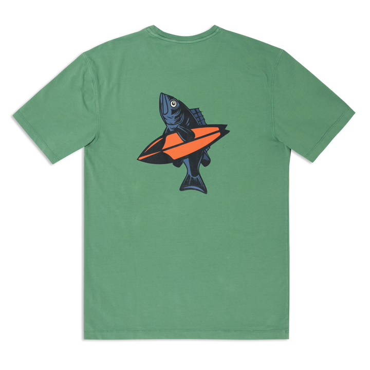 Natural Dye Graphic Tee Fish Out of Water back