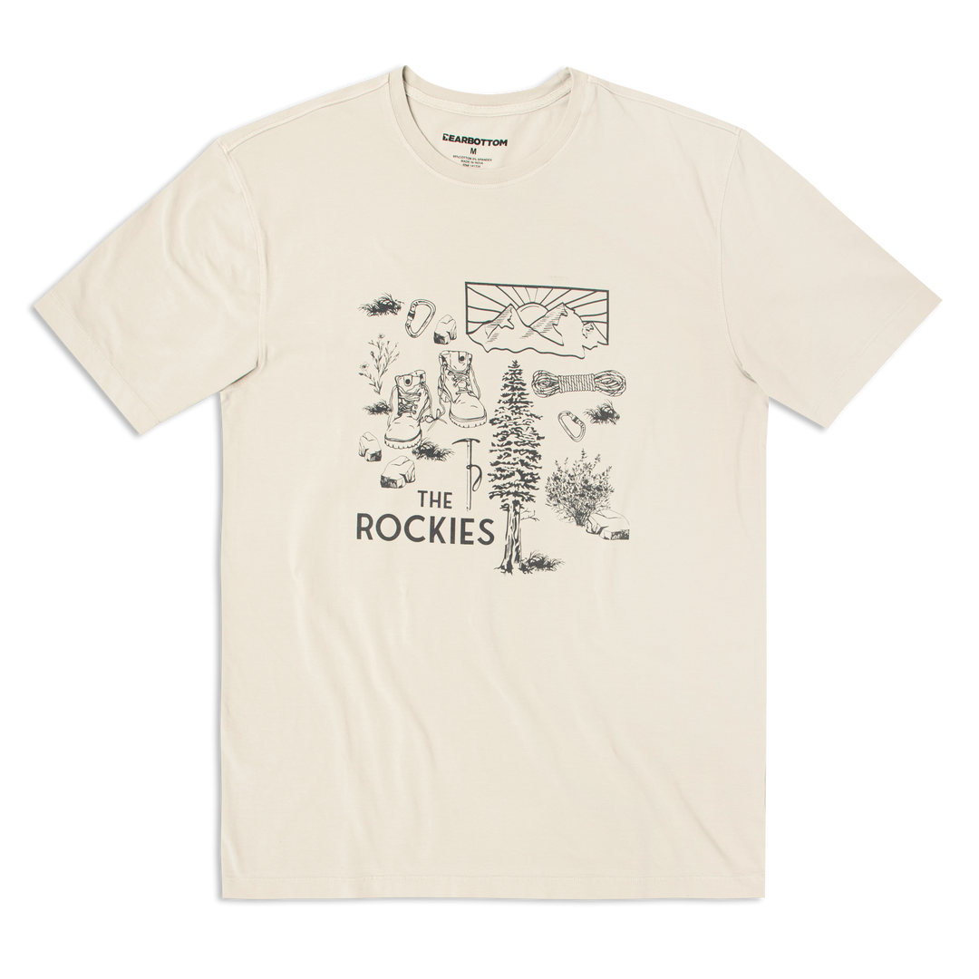 Natural Dye Graphic Tee Rockies front