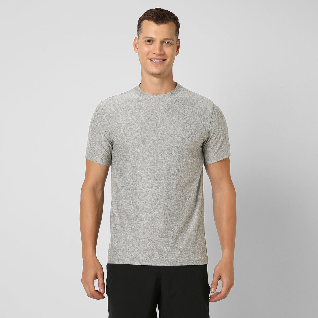 Tech Tee Grey front on model