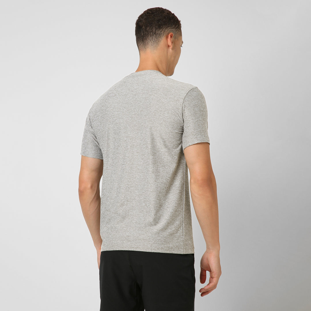 Tech Tee Grey back on model