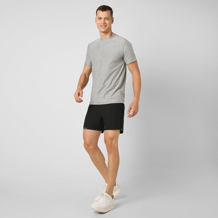 Tech Tee Grey full body on model