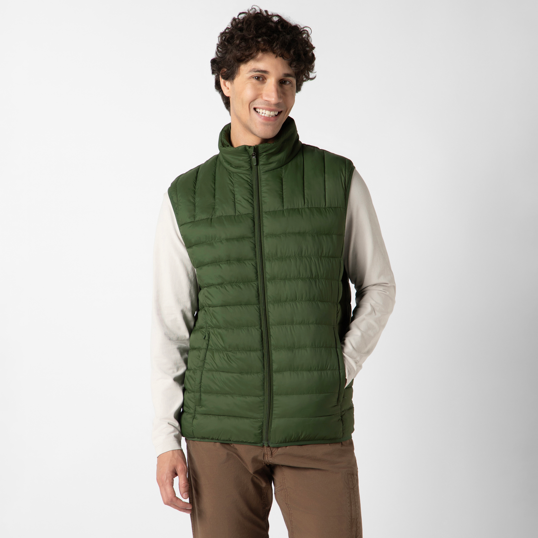 PrimaLoft Packable Vest Pine front on model