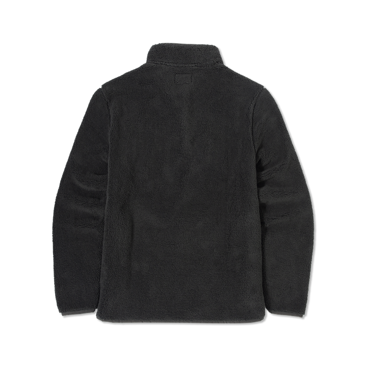 Quarter Snap Sherpa Pullover Black back flat