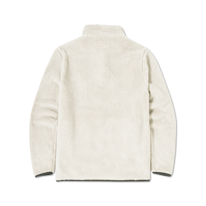 Quarter Snap Sherpa Pullover Bone back flat