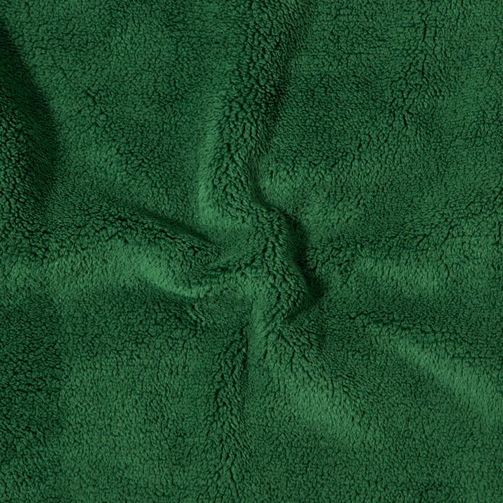 Quarter Snap Sherpa Pullover Duck Green fabric detail