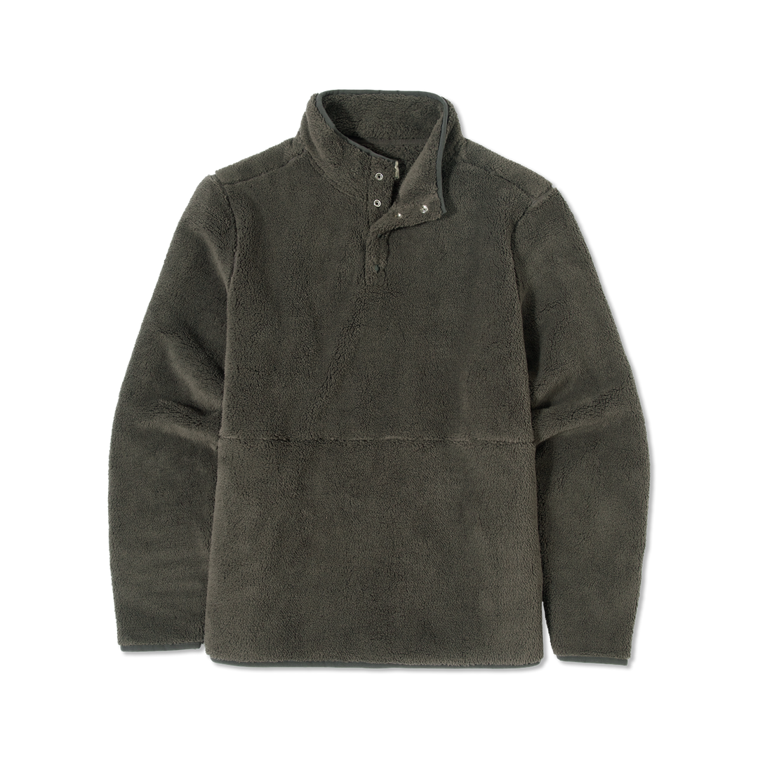 Quarter Snap Sherpa Pullover Shadow front flat