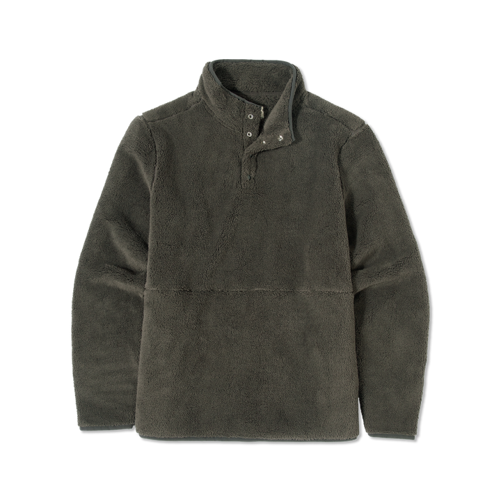 Quarter Snap Sherpa Pullover Shadow front flat