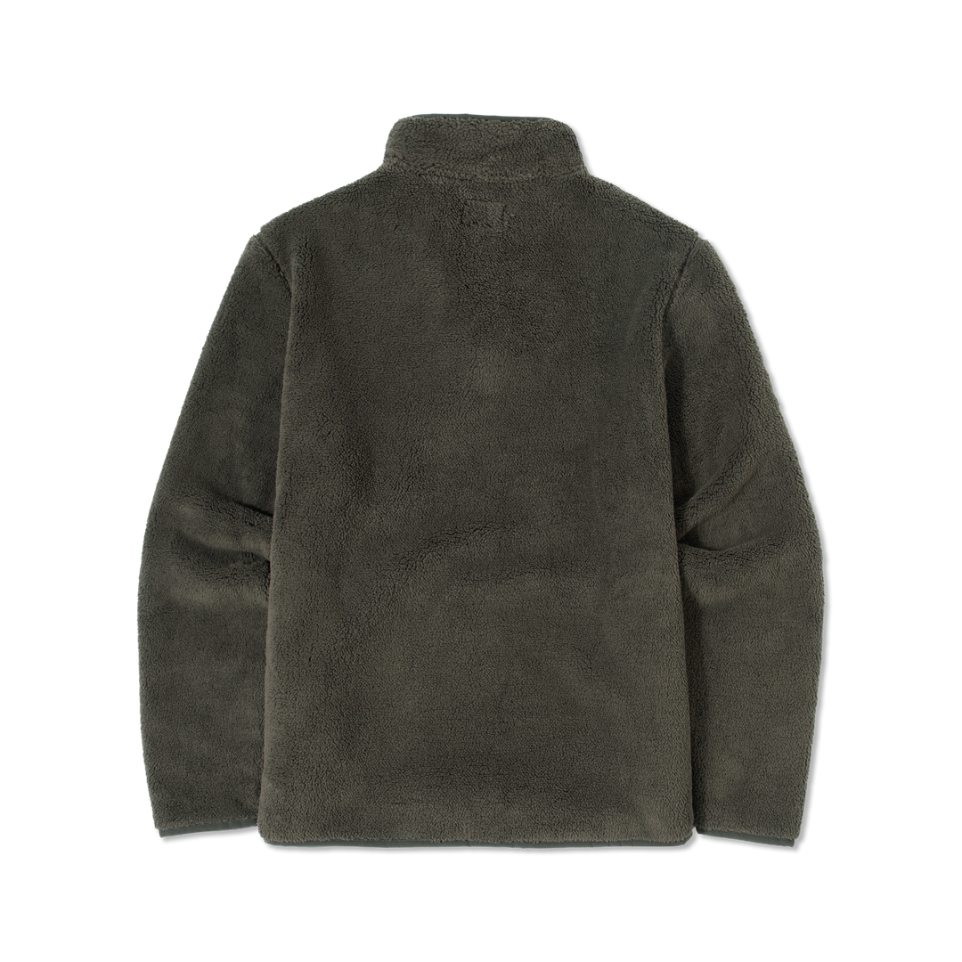 Quarter Snap Sherpa Pullover Shadow back flat