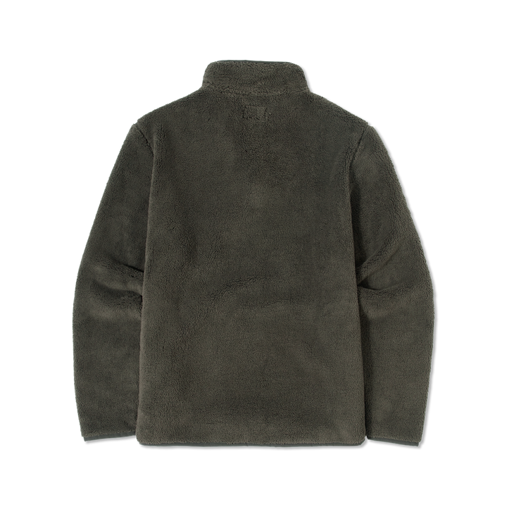 Quarter Snap Sherpa Pullover Shadow back flat