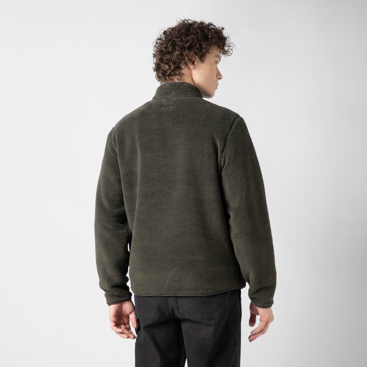 Quarter Snap Sherpa Pullover Shadow back on model