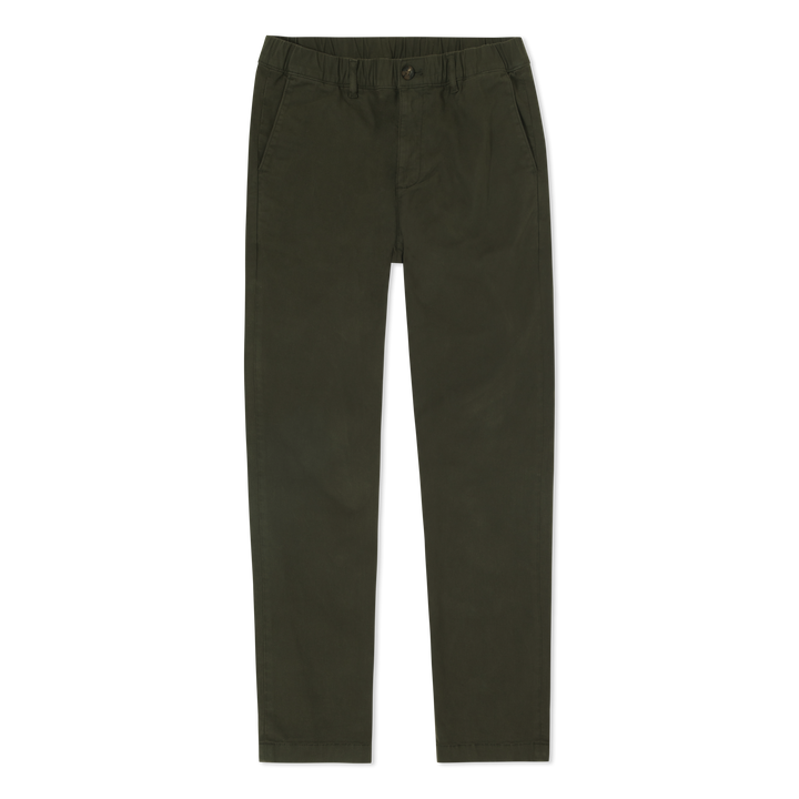 Relaxed Stretch Chino Pant Dark Pine front flat