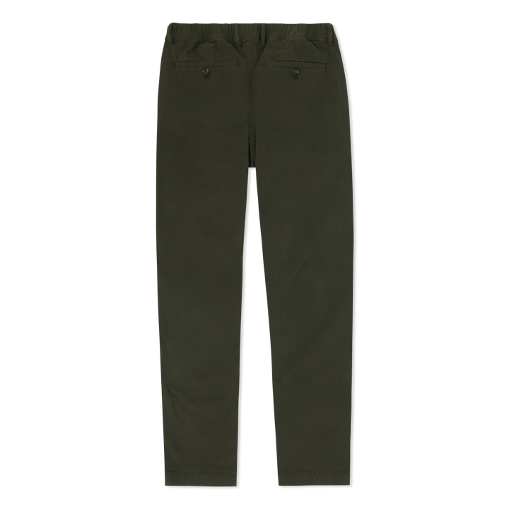 Relaxed Stretch Chino Pant Dark Pine back flat