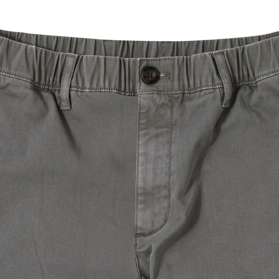 Relaxed Stretch Chino Pant Grey close up front flat