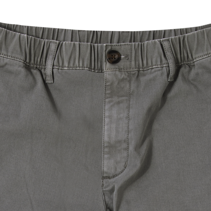 Relaxed Stretch Chino Pant Grey close up front flat