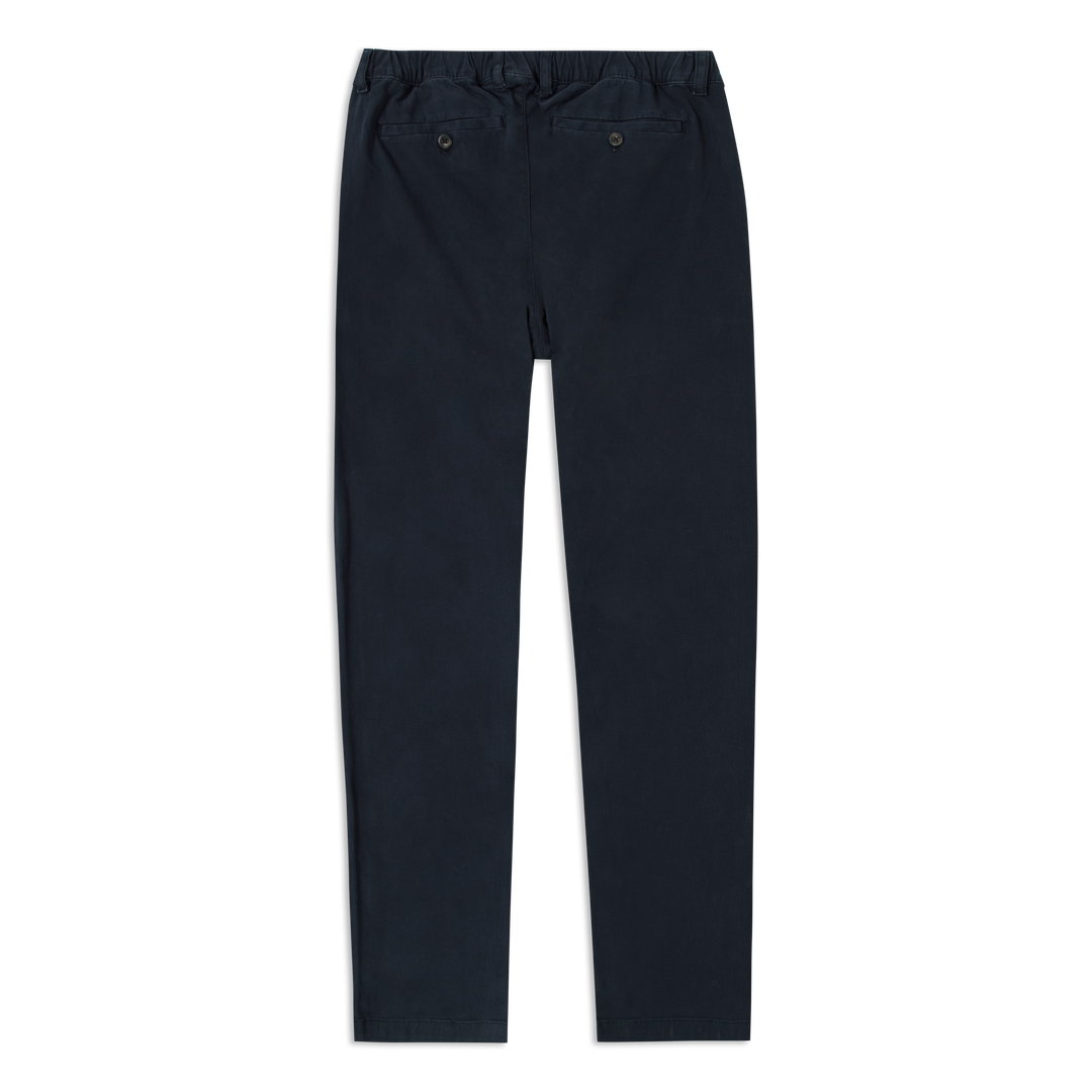 Relaxed Stretch Chino Pant Navy back flat