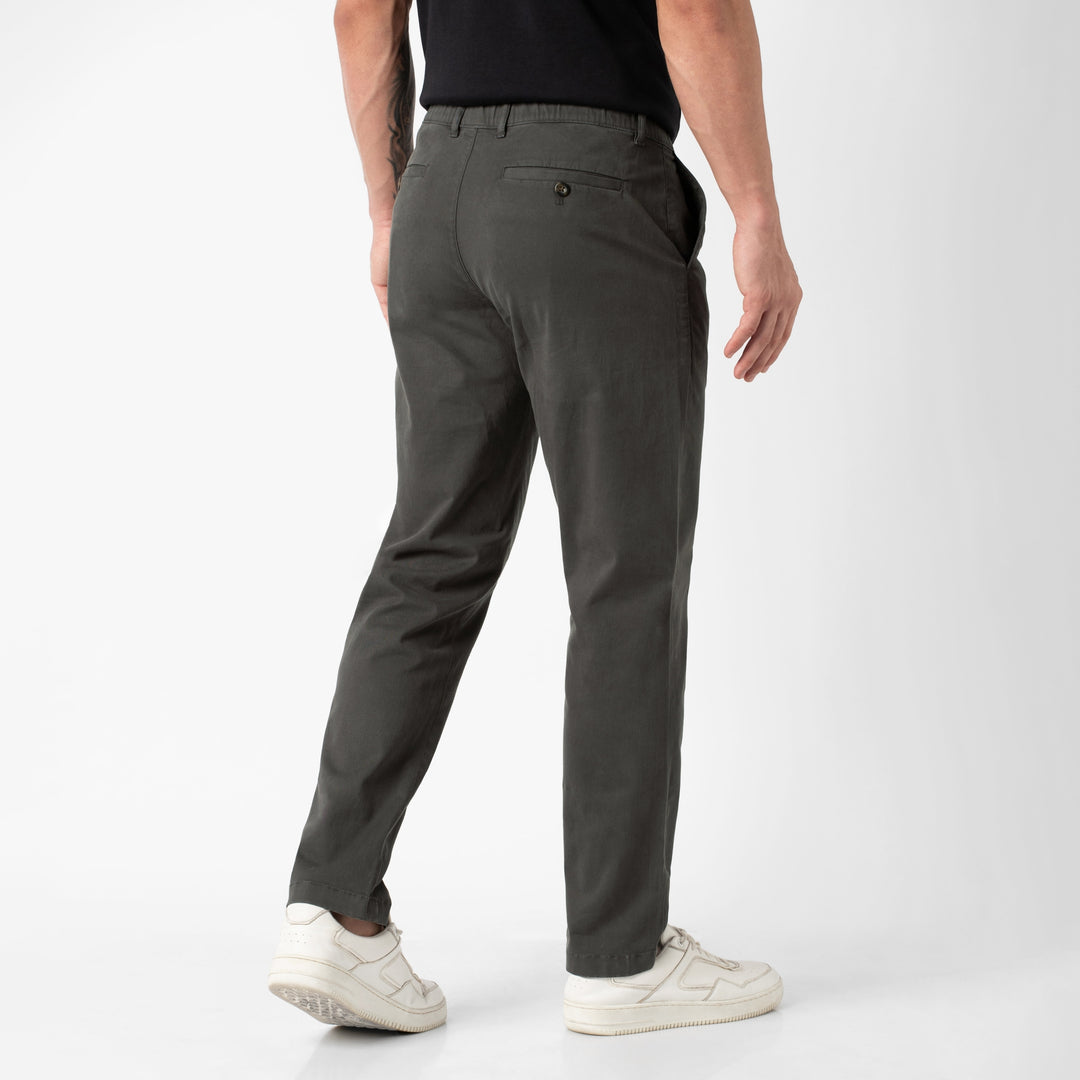 Relaxed Stretch Chino Pant Shadow back on model