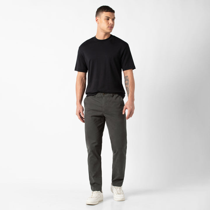 Relaxed Stretch Chino Pant Shadow full body on model