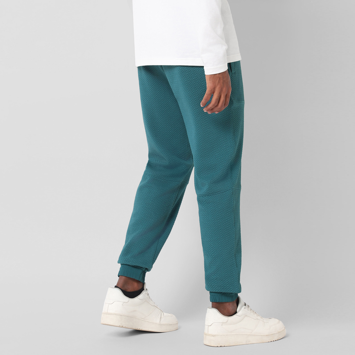 Roam Jogger Dark Teal back on model