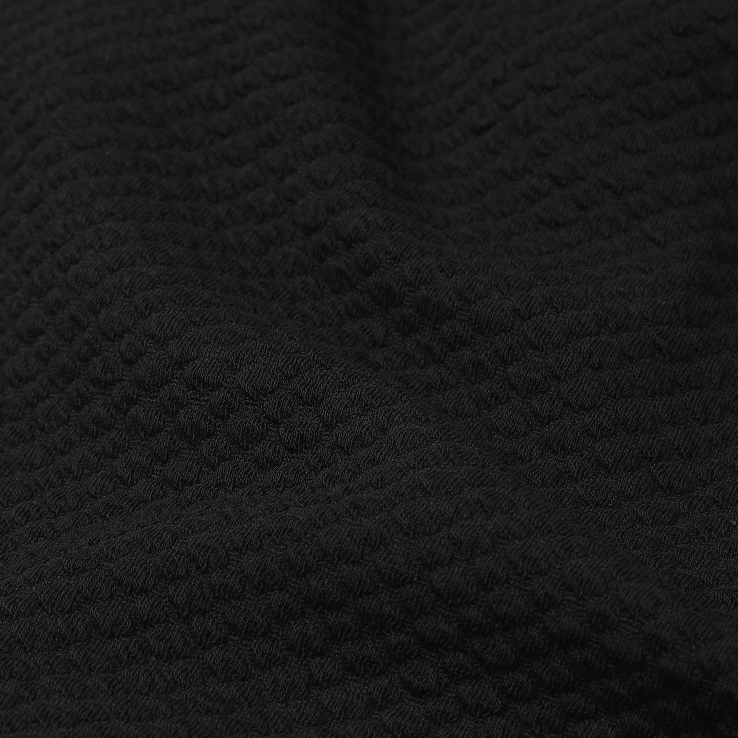 Roam Hoodie Black close up of fabric