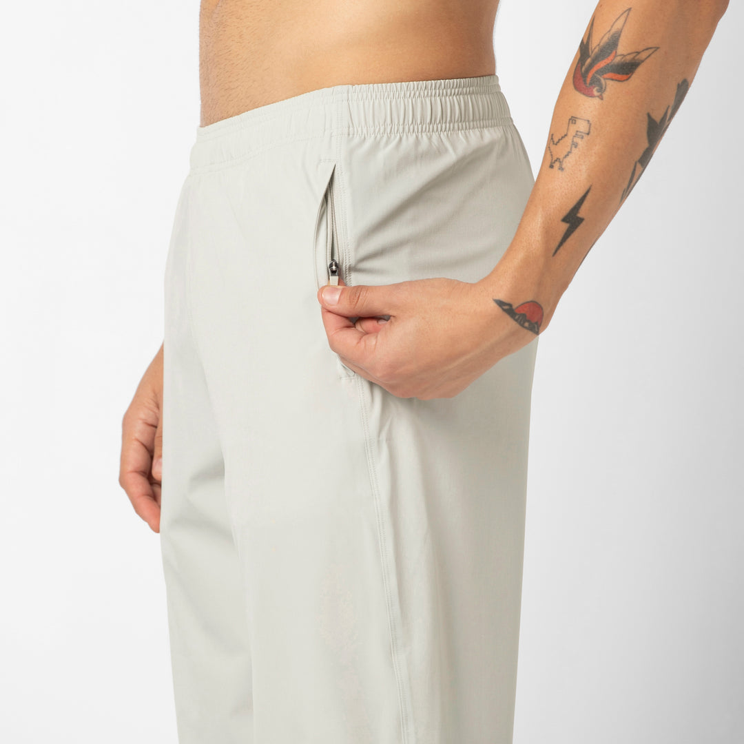 Run Jogger Light Grey close up of side zipper pocket