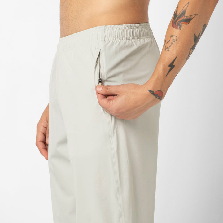 Run Jogger Light Grey close up of side zipper pocket