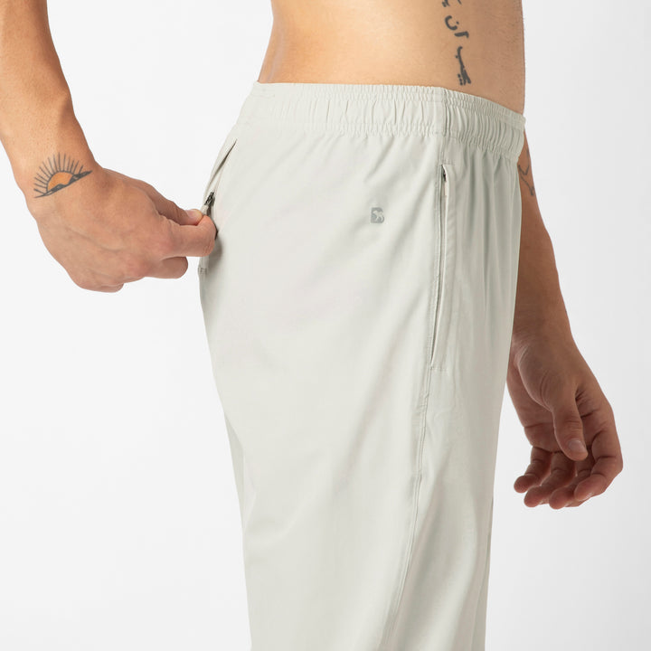 Run Jogger Light Grey close up of back zipper pocket